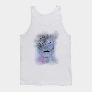 Girl with planets and space Tank Top